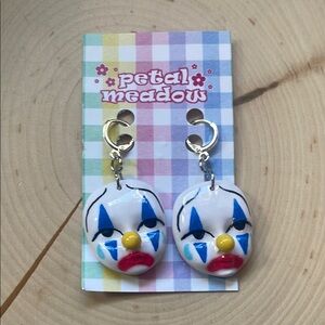 Petal Meadow Clown Face Earrings